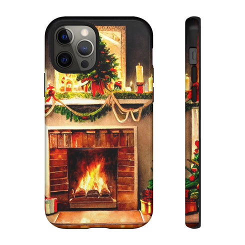 Warm Chirstmas Hearth - Impact Resistant Phone Case iPhone 12 Pro Glossy